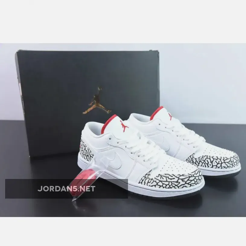 Air Jordan 1 Phat Low White/Varsity Red/Cement Grey