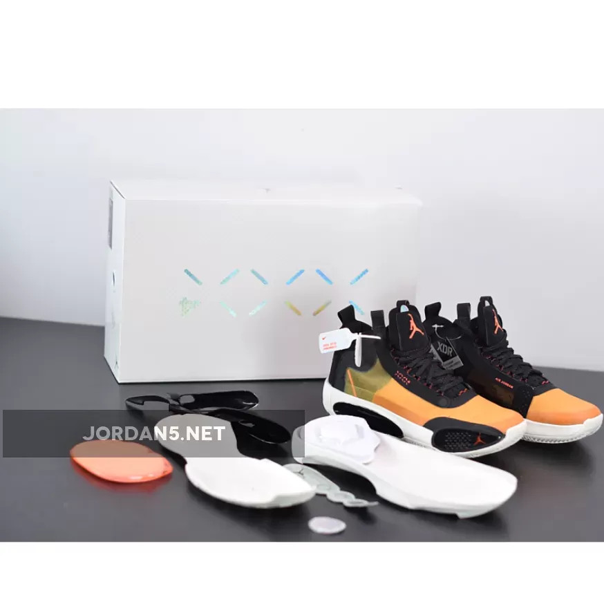 Air Jordan 34 Amber Rise/Black-Sail-Metallic Silver