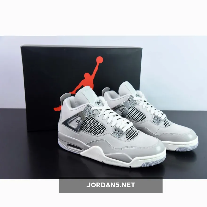 Air Jordan 4 "Frozen Moments" Light Iron Ore/Sail-Grey-Black-Metallic Silver