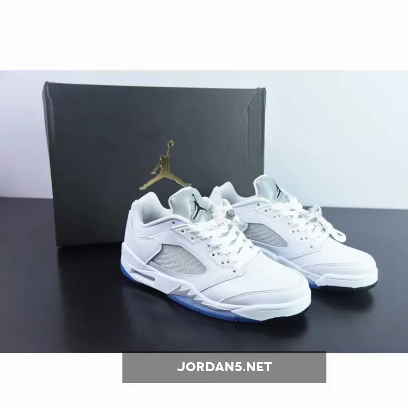 Air Jordan 5 Low White/Black-Wolf Grey