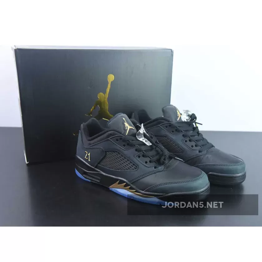 Air Jordan 5 Low "Wings" Black/Metallic Gold