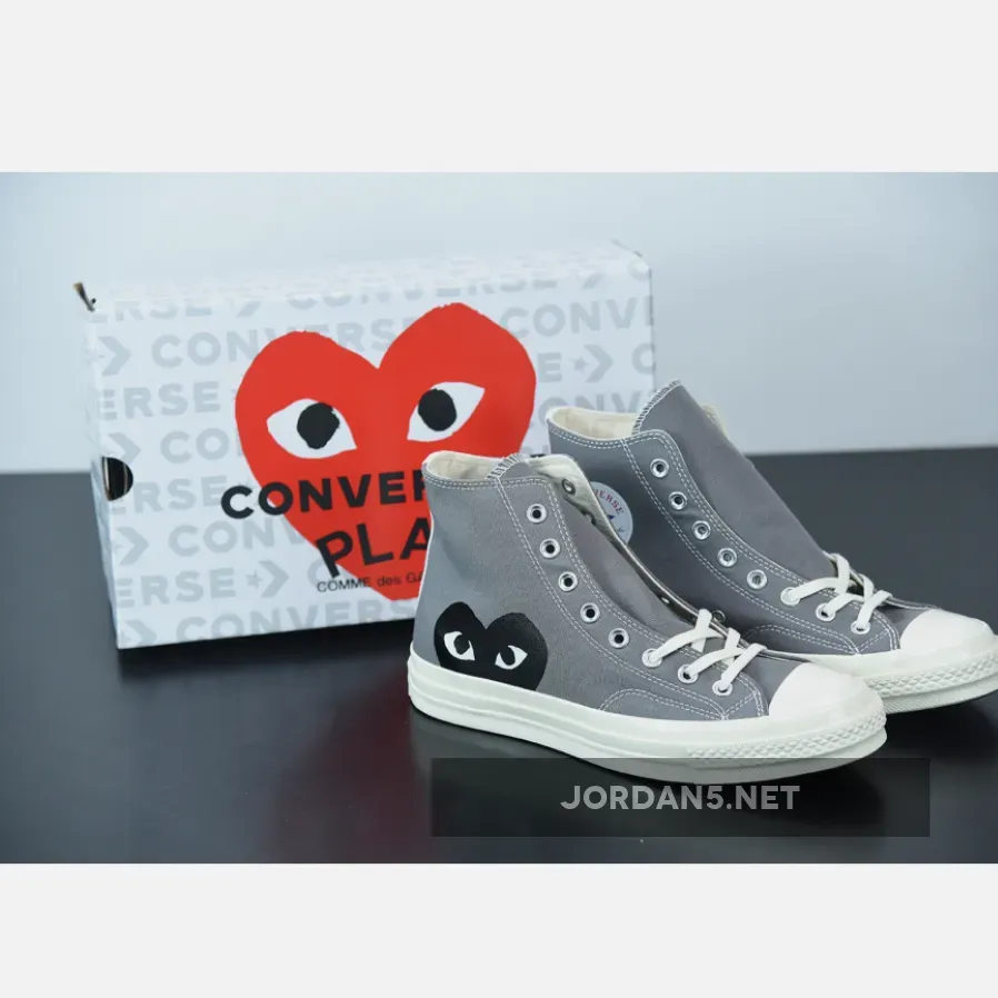 Comme des Garcons Play x Converse Chuck Taylor All Star 70 Hi Grey