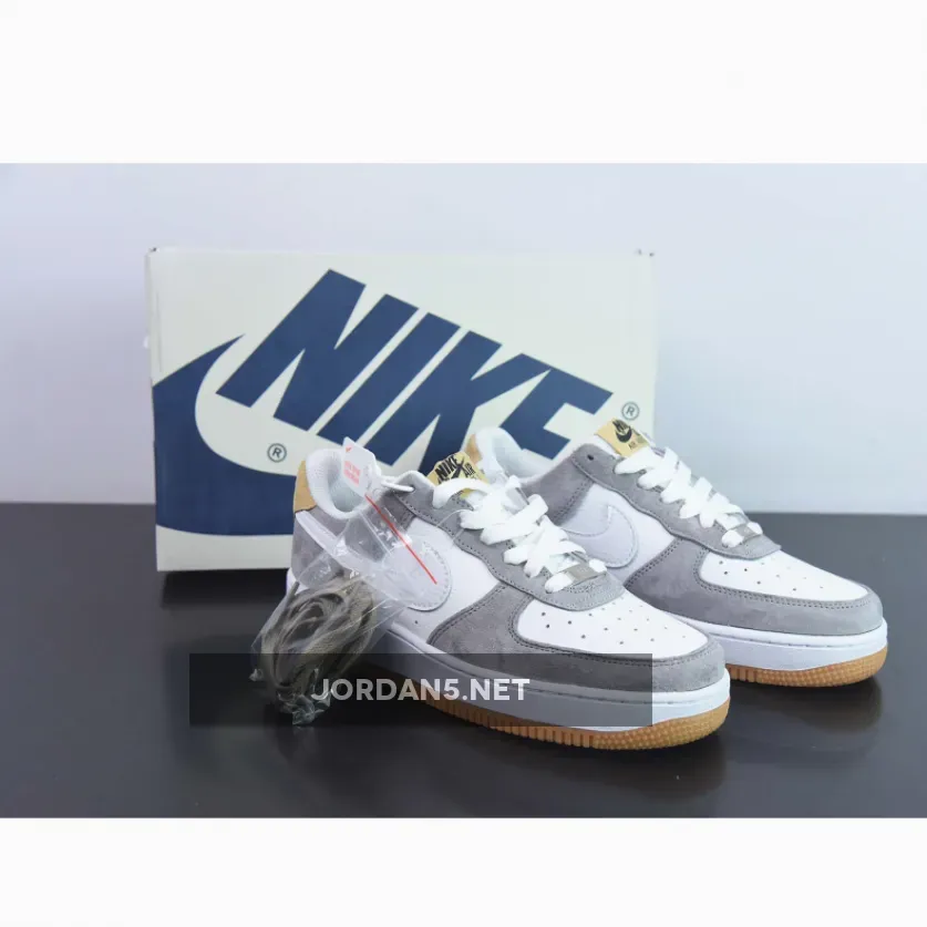 Custom Nike Air Force 1 Low White Grey Gum