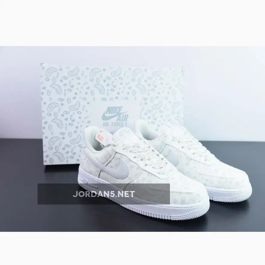 Custom Nike Air Force 1 Low White Paisley