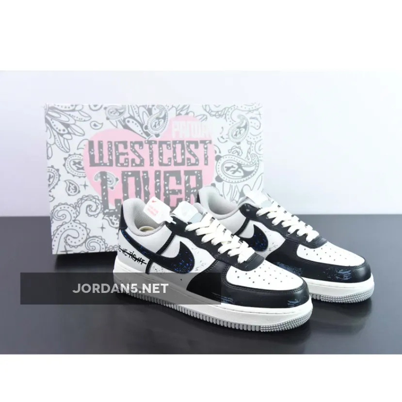 Custom Nike Air Force 1 Low Black White