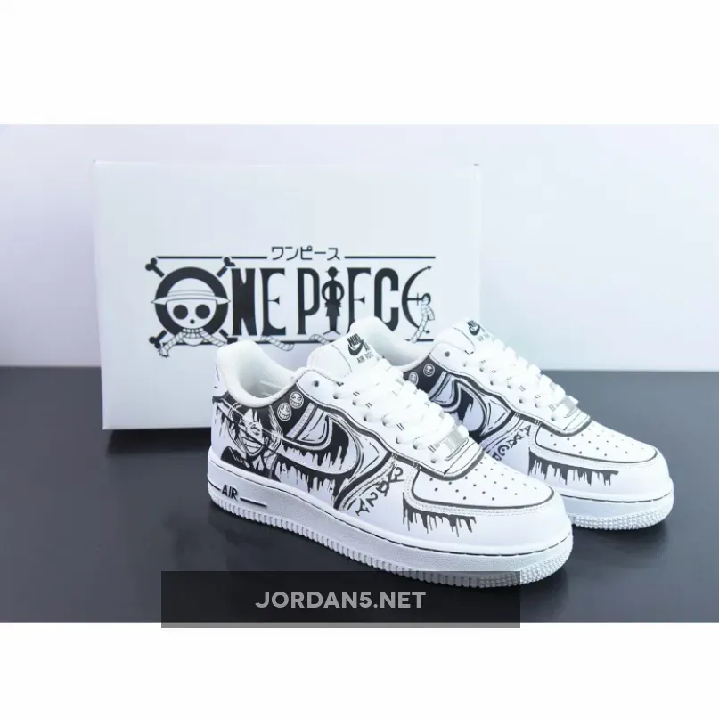 Custom Nike Air Force 1 Low "One Piece" White Black