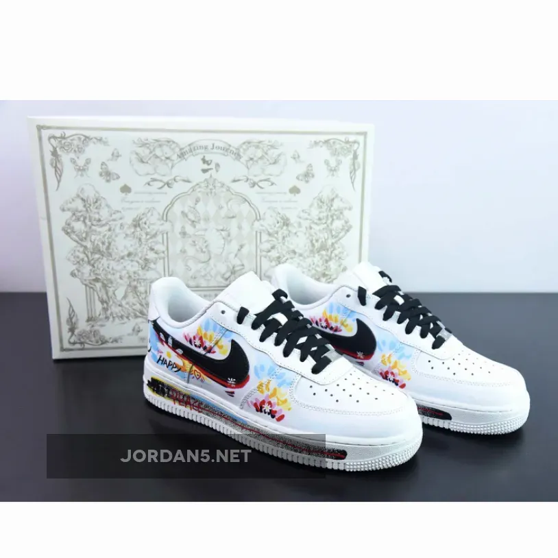 Custom Nike Air Force 1 Low White Black Multi