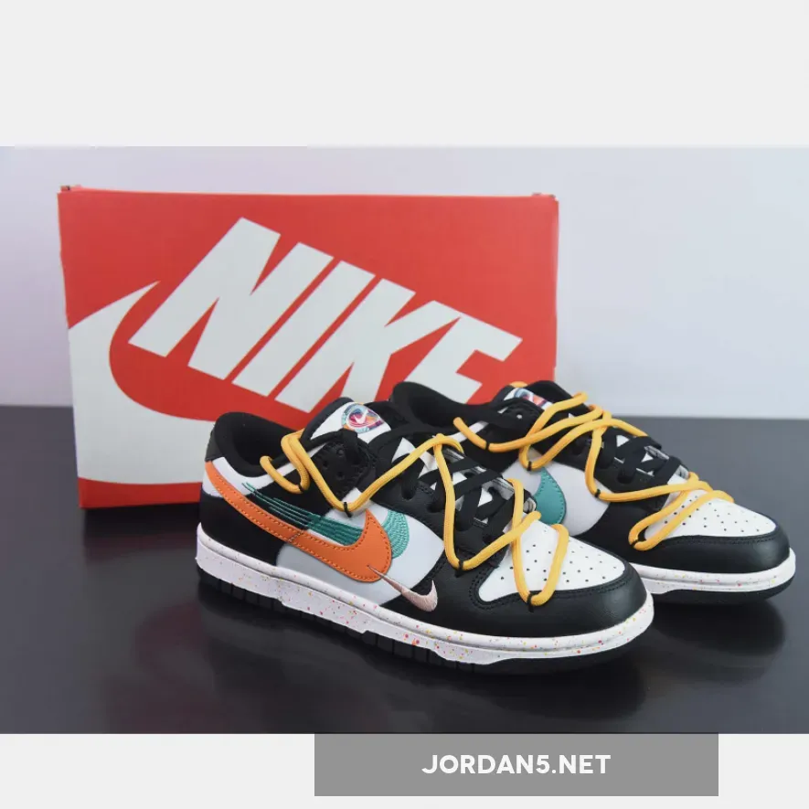 Custom Nike Dunk Low ‘Multiple Swooshes’ White/Rush Pink-Teal