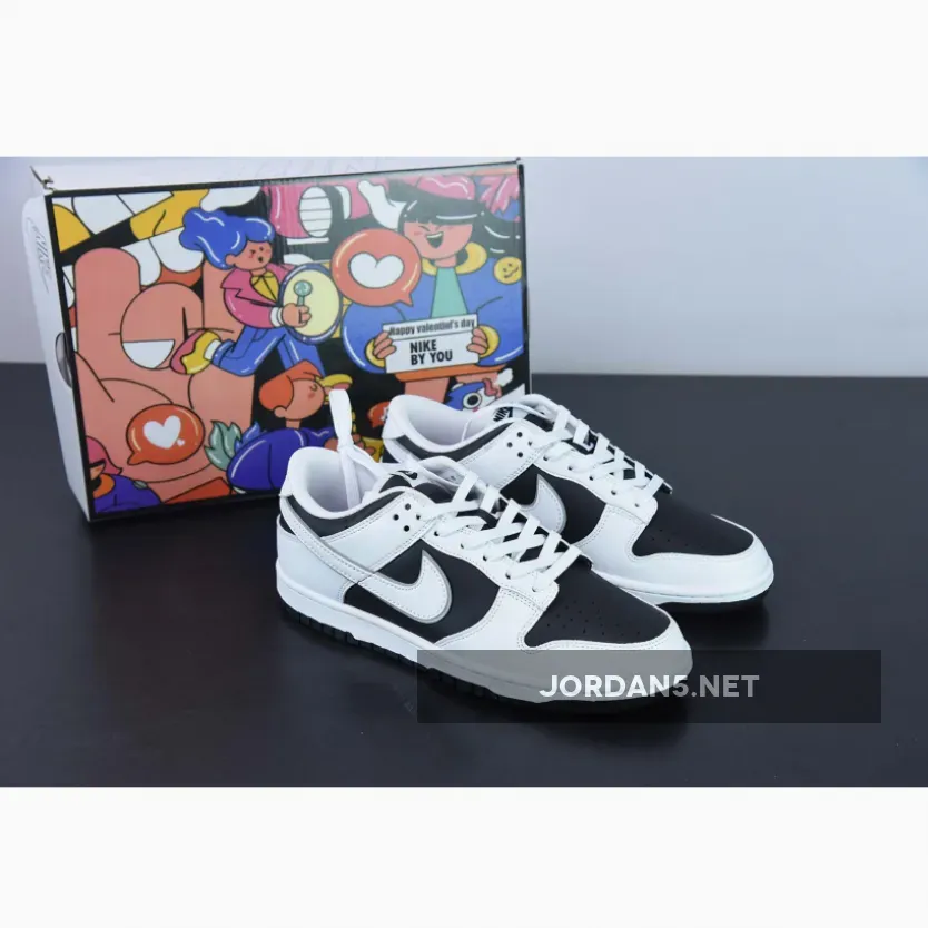 Custom Nike Dunk Low "Panda" White Black