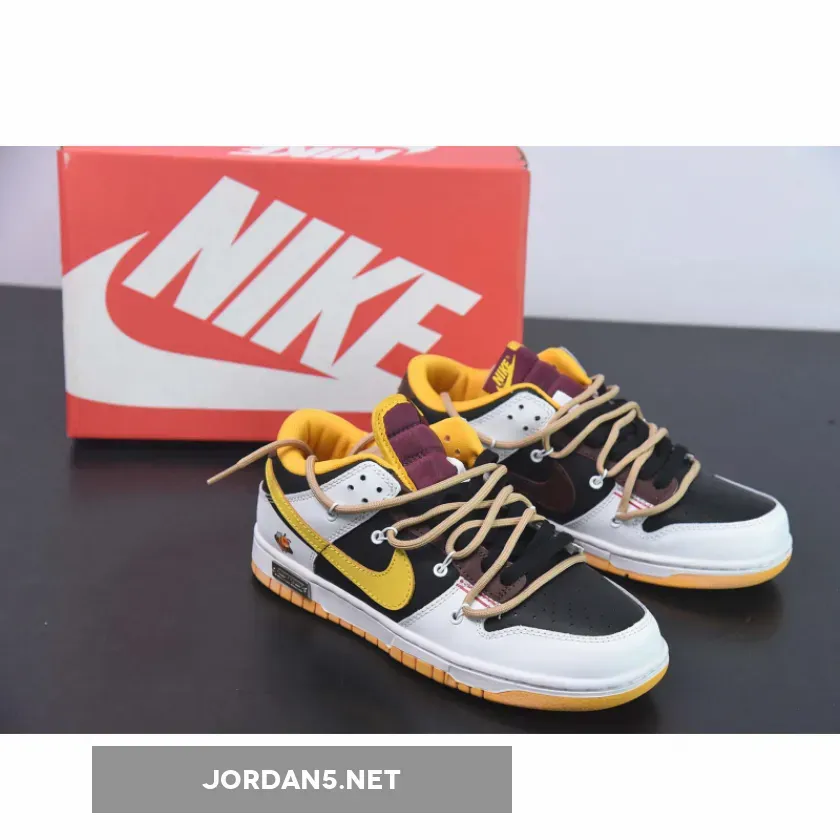 Custom Nike SB Dunk Low ‘Bee’ White Balack Yellow