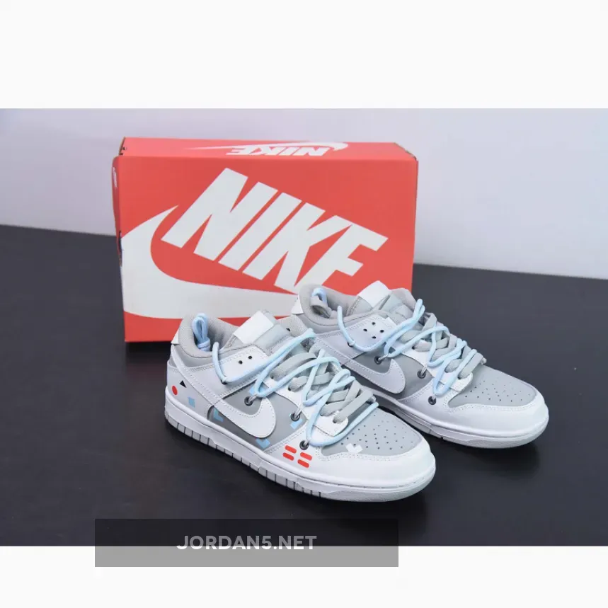 Custom Nike SB Dunk Low White Cool Grey