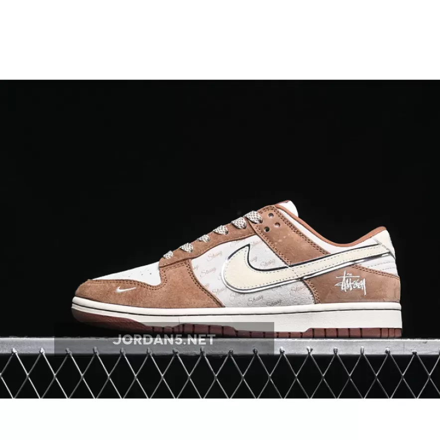 DUNK LOW SB WHITE/BROWN/SILVER