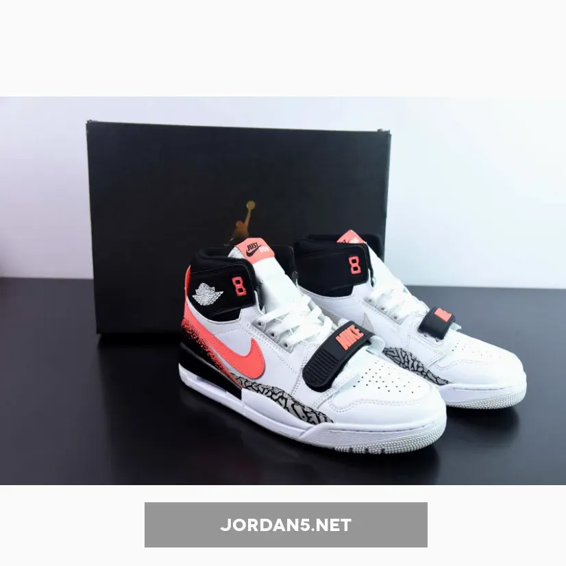 Jordan Legacy 312 White/Hot Lava-Black-Zen Grey