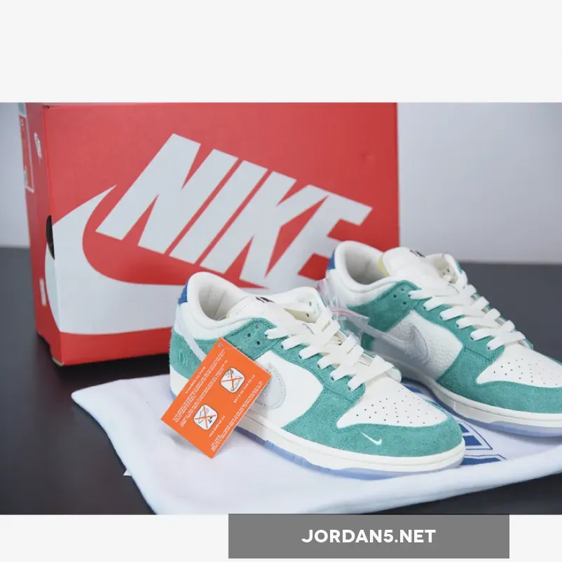 Kasina X Nike Dunk Low 'Industrial Blue' Sail/White-Neptune Green-Industrial