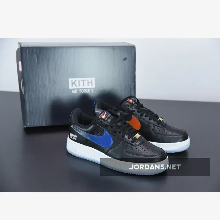 Kith x Nike Air Force 1 Low NYC Black Team Orange For Womens