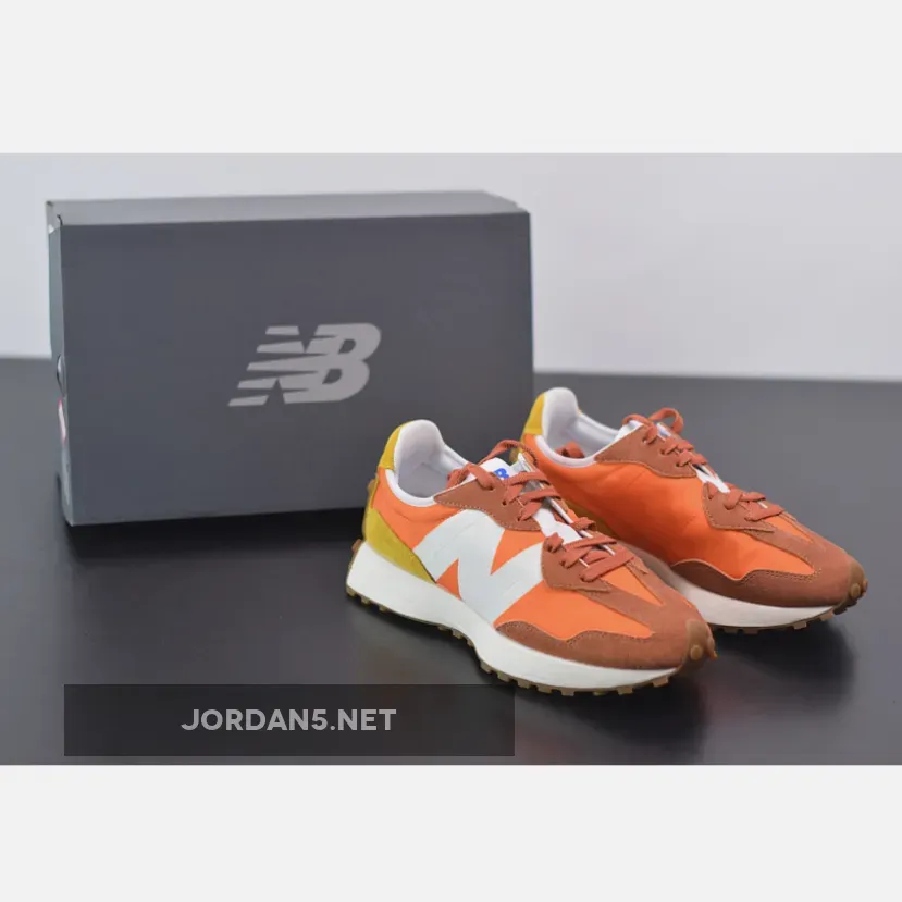 New Balance 327 Orange White Retro Style Shoes