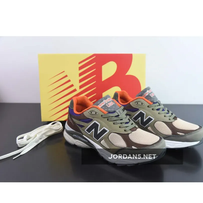 New Balance 990v3 MiUSA Tan/Blue