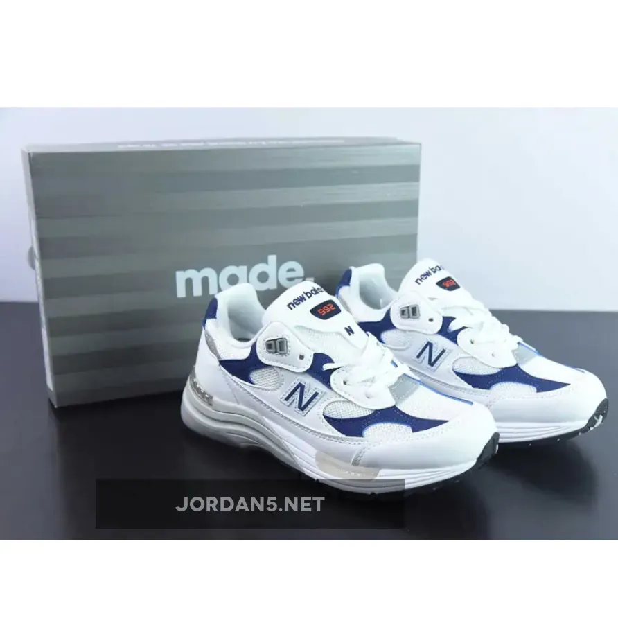 New Balance 992 White Navy