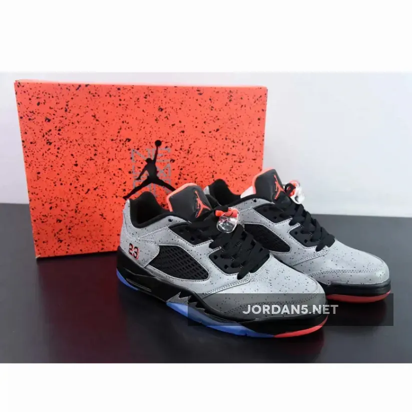 Neymar x Air Jordn 5 Retro Low Reflective Silver/Infrared 23-Black