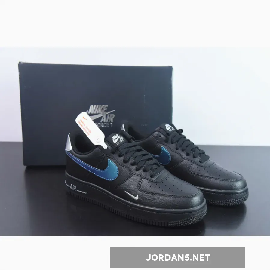 Nike Air Force 1 Low Black Blue Lightning