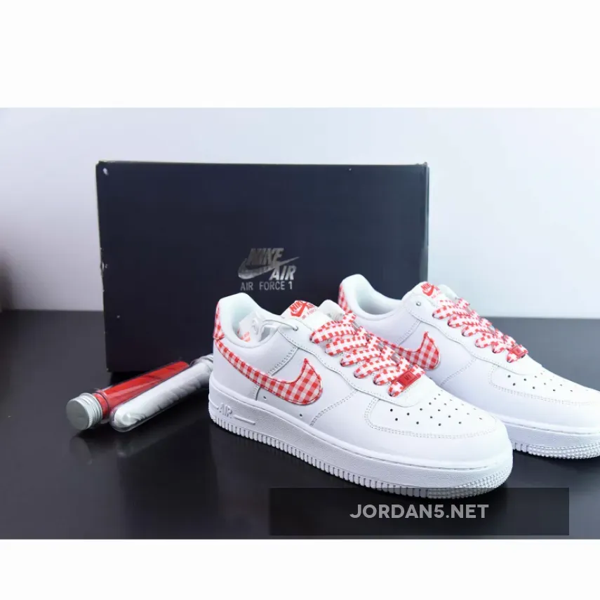 Nike Air Force 1 Low "Red Gingham" White/Mystic Red