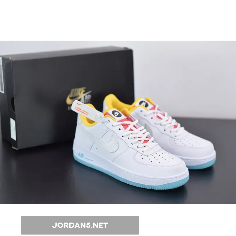 Nike Air Force 1 Low White Yellow For Womens