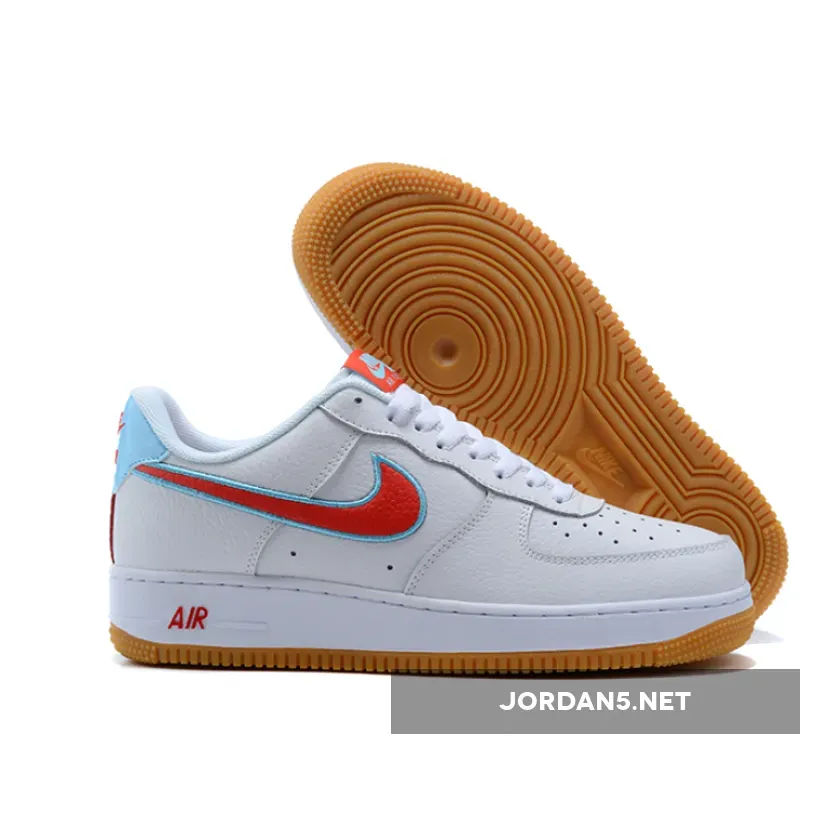 Nike Air Force 1 White/Chile Red-Glacier Ice