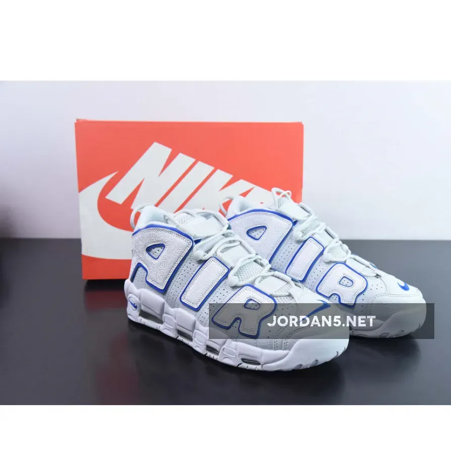 Nike Air More Uptempo Embossed White Royal Blue