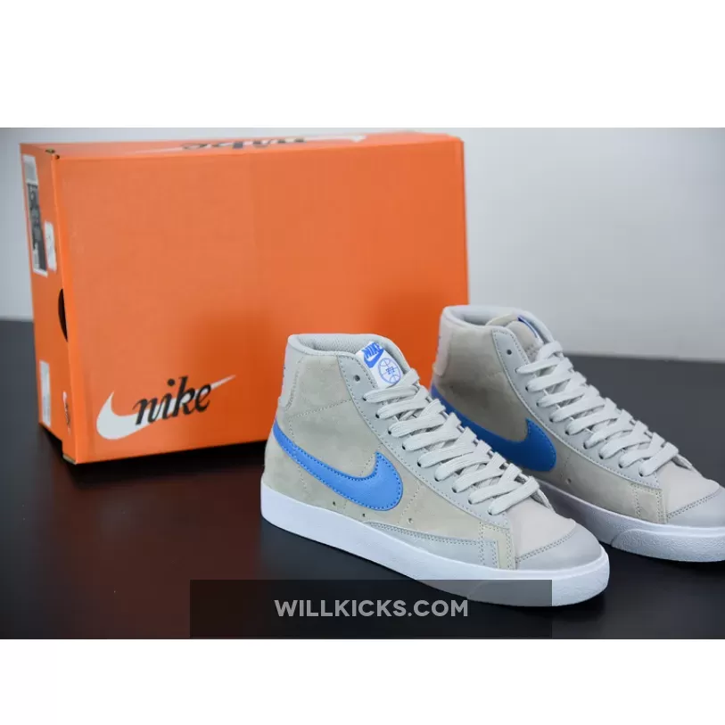 Nike Blazer Mid ’77 NRG EMB "Coney Island" Grey Fog/Light Photo Blue/White