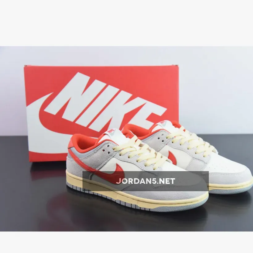 Nike Dunk Low "Athletic Department" Red Grey Sail