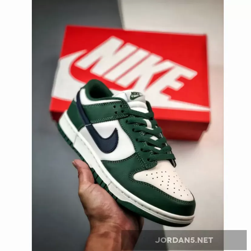 Nike Dunk Low Gorge Green/Phantom/Midnight Navy - Premium Leather Sneakers