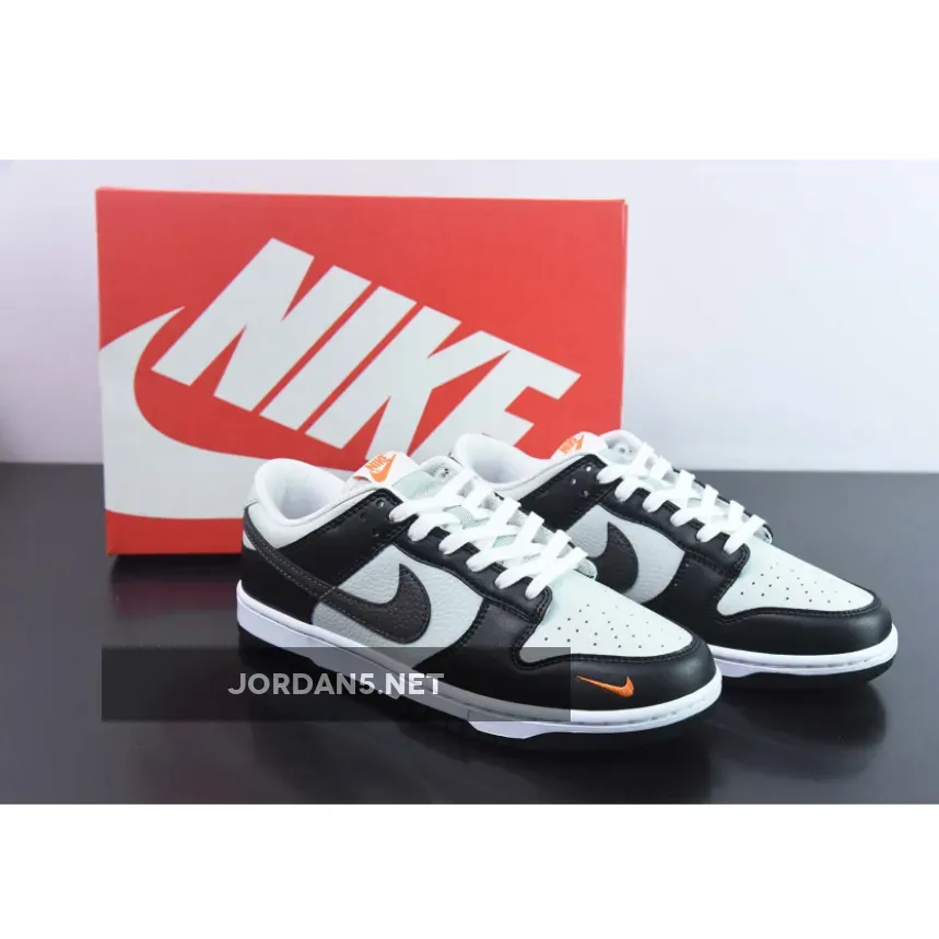Nike Dunk Low Mini Swoosh Grey Black Orange