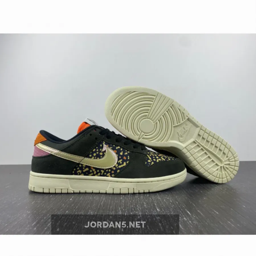 Nike Dunk Low "Rainbow Trout" Sequoia/Alabaster-Safety Orange