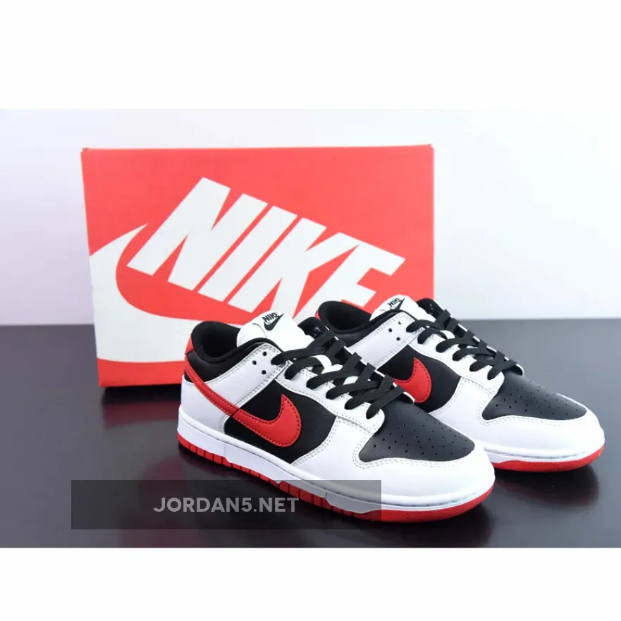 Nike Dunk Low White Black Red
