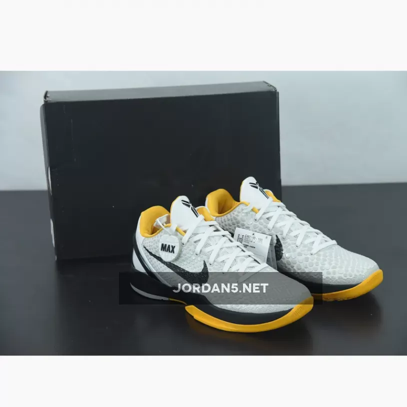 Nike Kobe 6 Protro "POP" White/Neutral Grey-Del Sol-Black