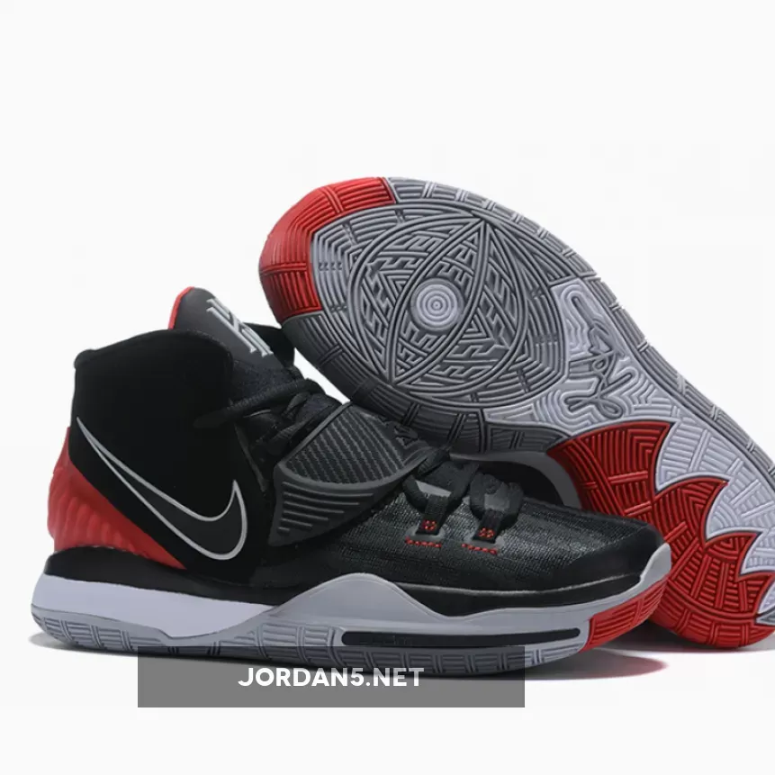 Nike Kyrie 6 "Bred" Black/Cement Grey/University Red-White