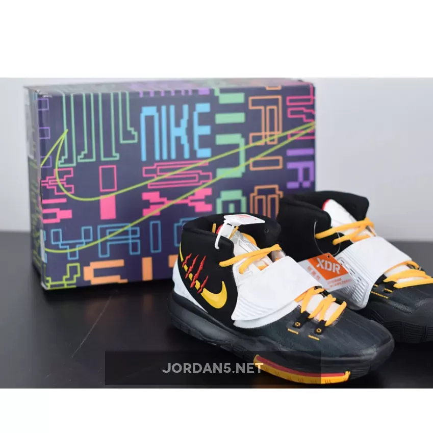 Nike Kyrie 6 "Bruce Lee" Black/White-Del Sol-Gym Red