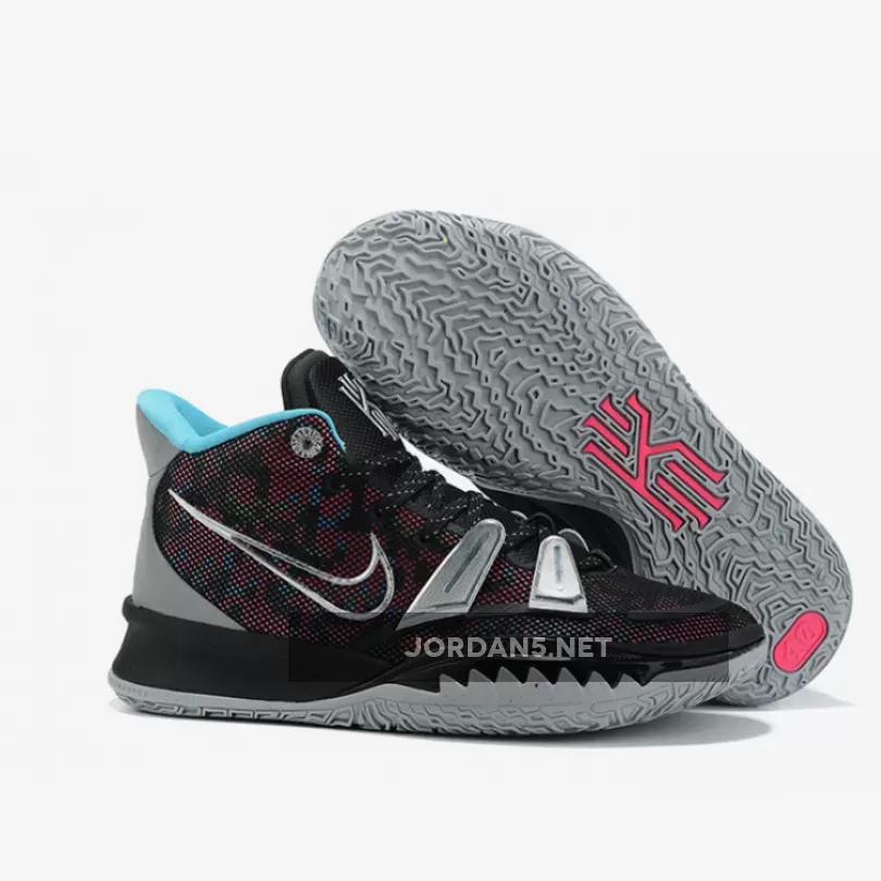 Nike Kyrie 7 Black/Metallic Silver/Light Smoke Grey/Blue Fury