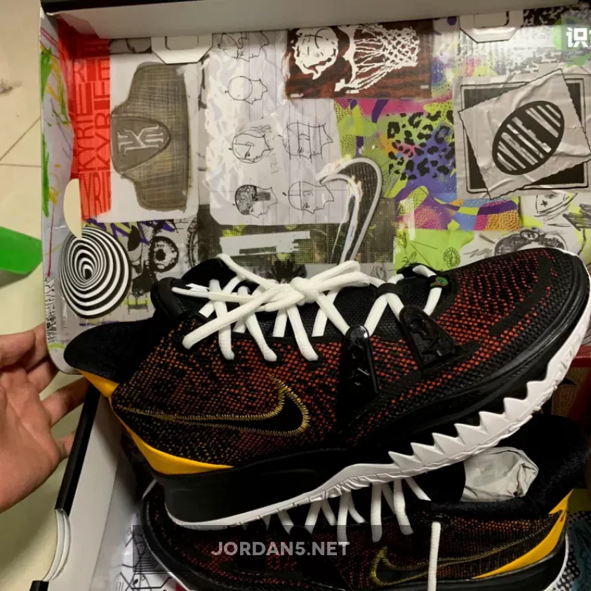 Nike Kyrie 7 "Raygun" Black/University Gold-Team Orange