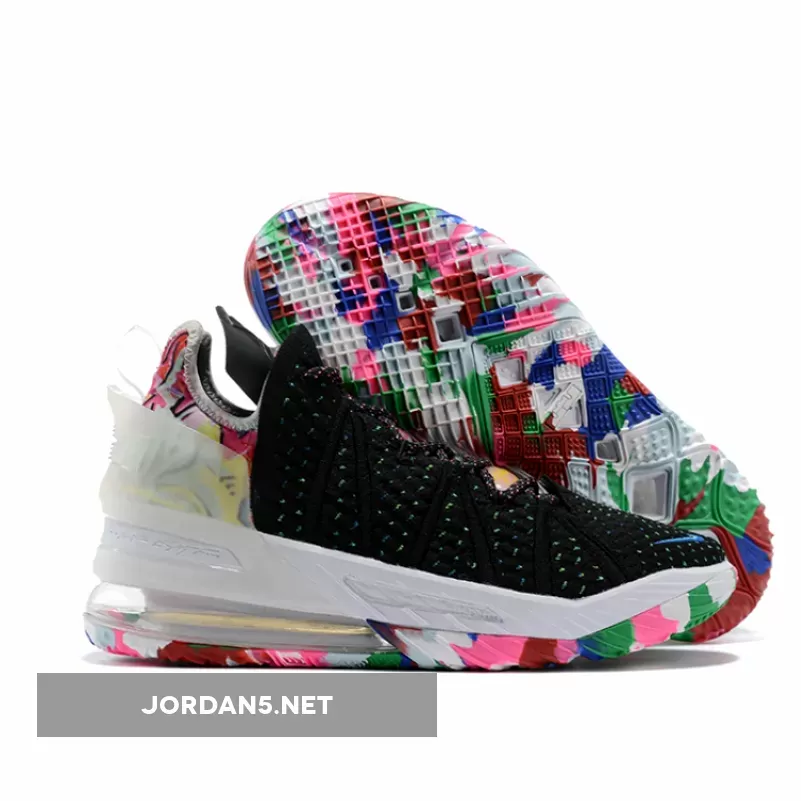 Nike LeBron 18 "James Gang" Black/Multi-Color-White
