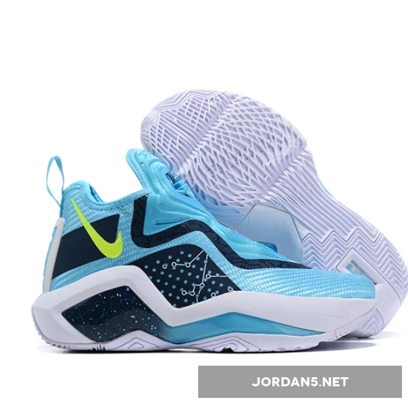 Nike LeBron Soldier 14 Custom Light Blue/Navy-White