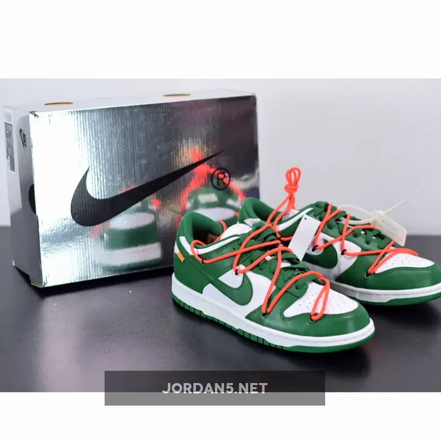 Nike Off-white X Dunk Low 'Pine Green' -