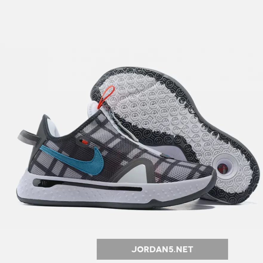 Nike PG 4 "Plaid" Football Grey/Laser Blue-Lt Smoke Grey