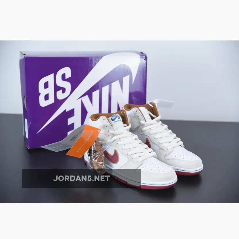 Nike SB Dunk High Sail Bright Crimson