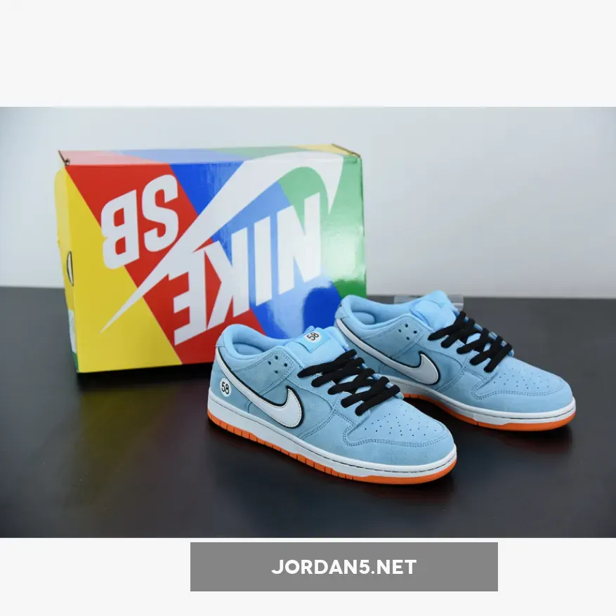 Nike Sb Dunk Low 'Club 58' Blue Chill/Safety Orange-Black-White
