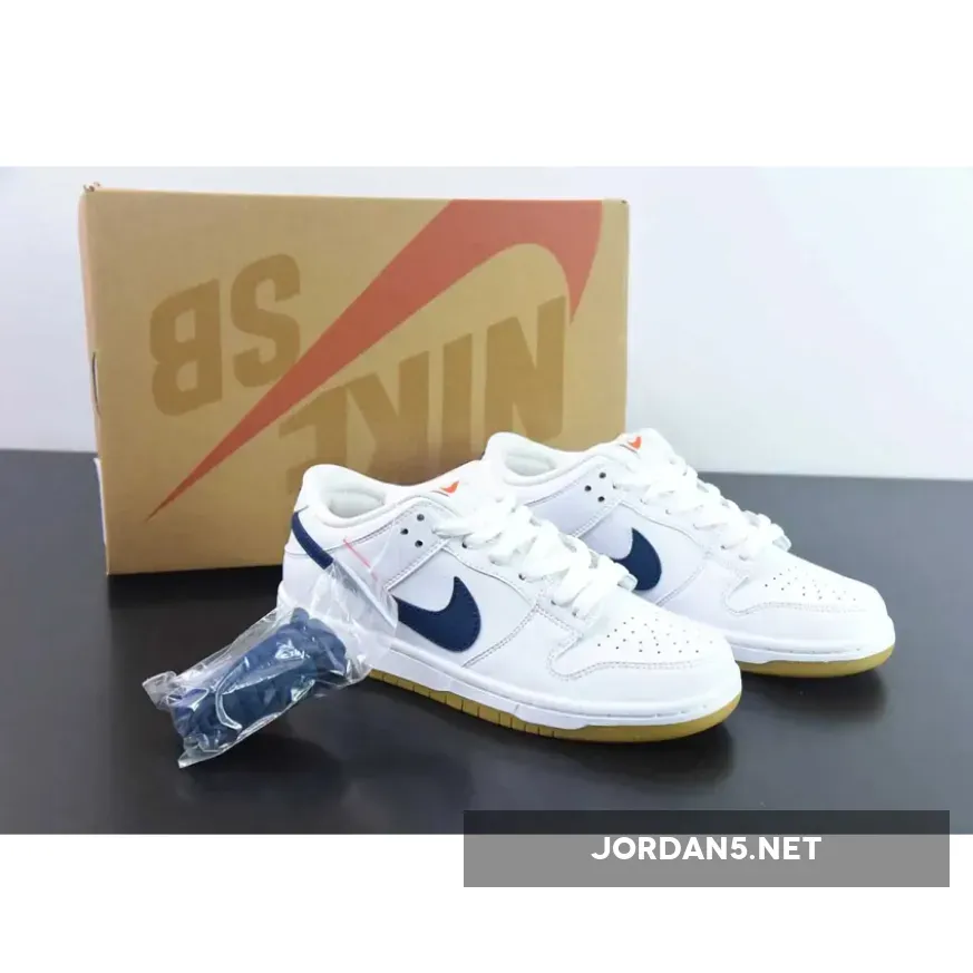 Nike Sb Dunk Low Pro Iso 'Orange Label Collection' WHITE/NAVY