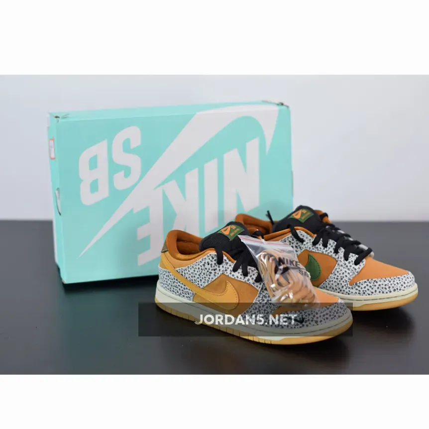 Nike SB Dunk Low Pro "Safari" Neutral Grey/Kumquat-Desert Ochre
