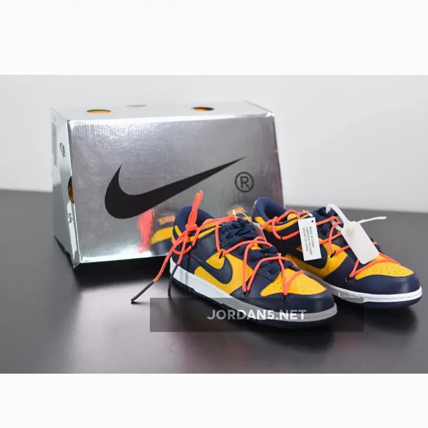 Off-White x Nike Dunk Low University Gold