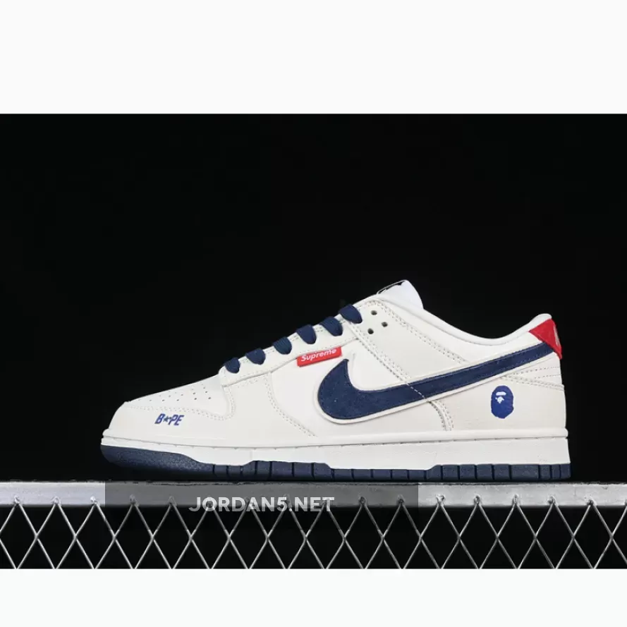 SB DUNK LOW BAPE OFF WHITE/BLUE/RED