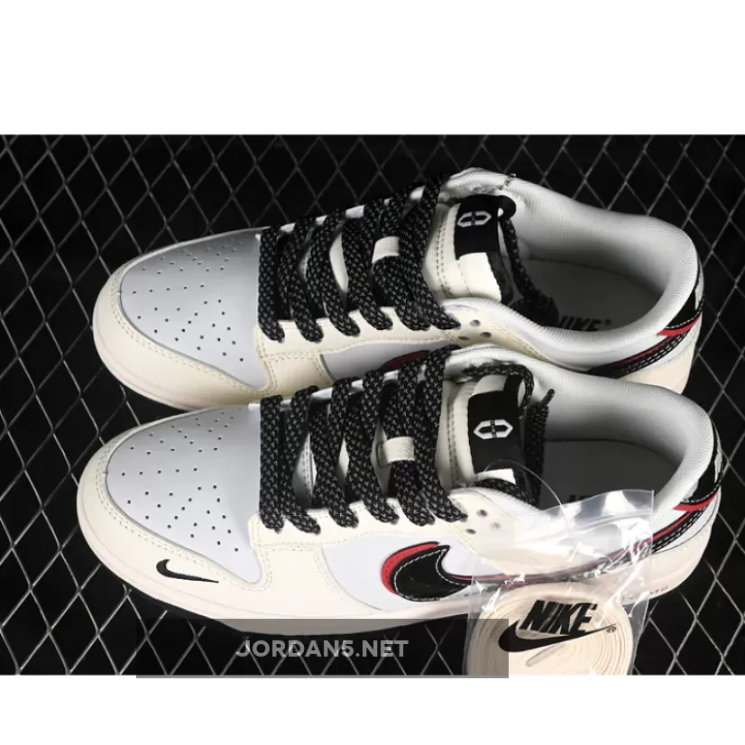 SB DUNK LOW BLACK/GREY/RED/WHITE